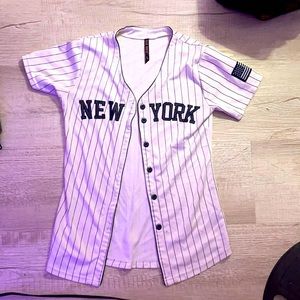 Chic New York  Button up striped shirt Jersey